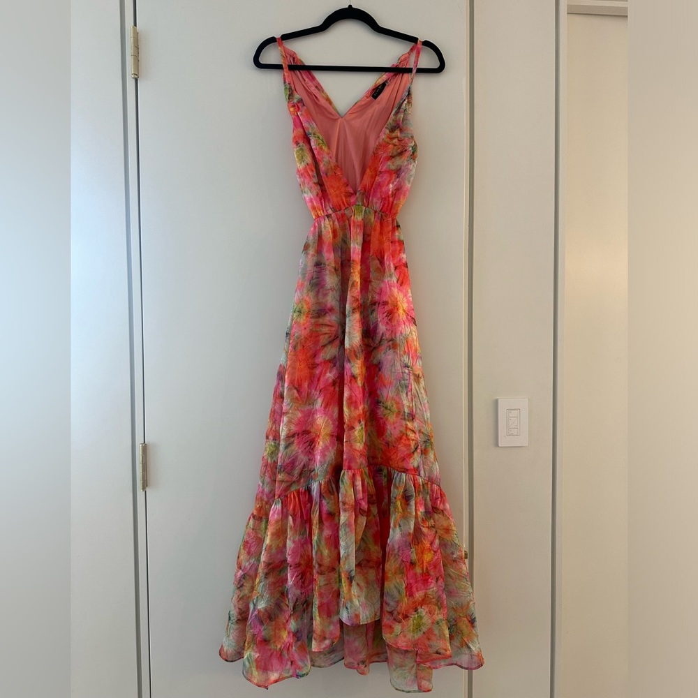 NEVER WORN Ramy Brook Estrella V-Neck Floral Midi Dress